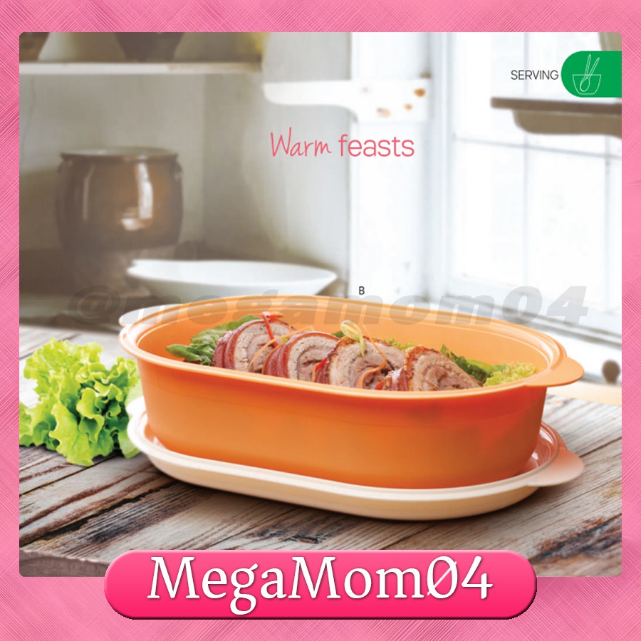 Legacy Blossom Large Oval Food Server 4L Tupperware food container