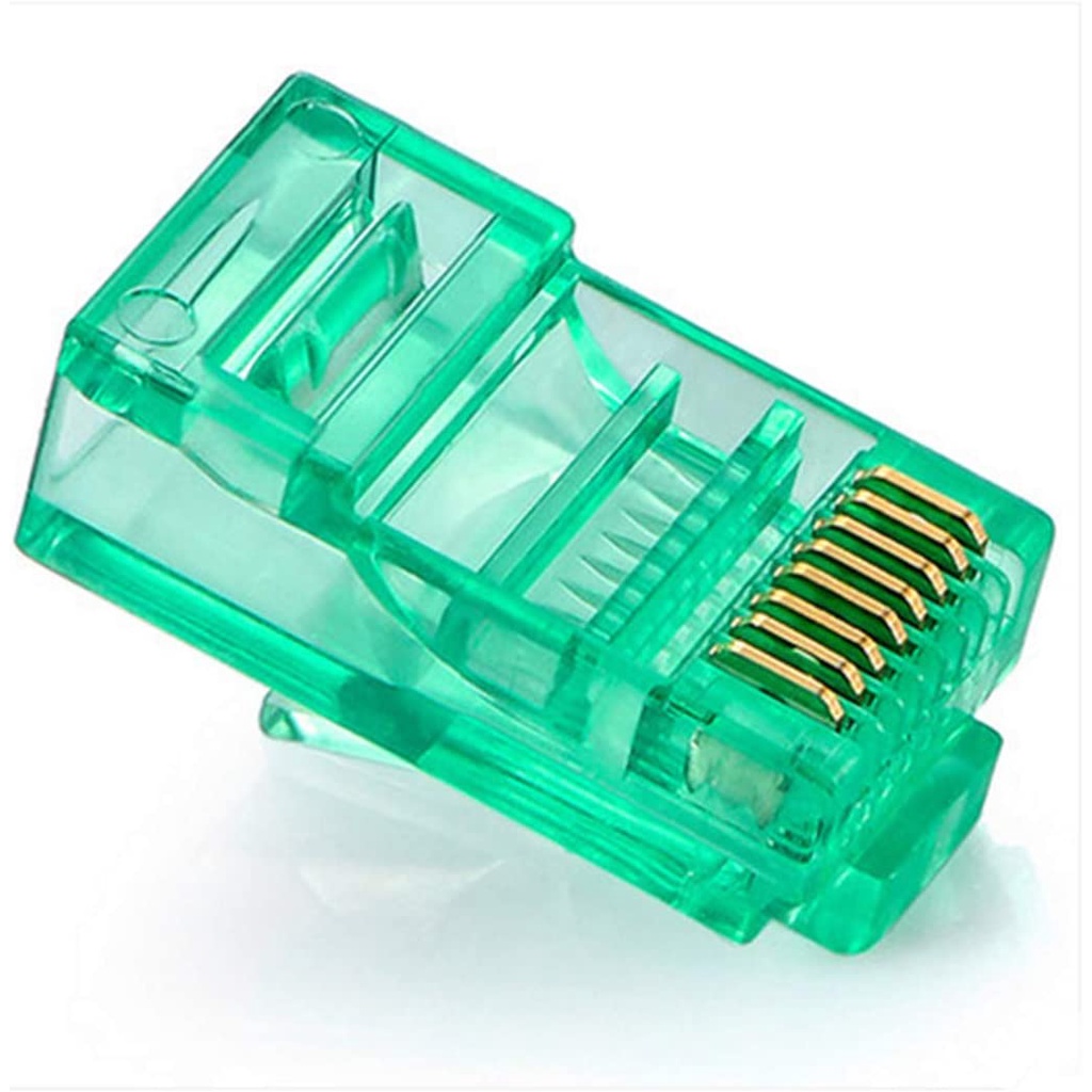 (BRAND NEW RJ-45 MODULAR Cat5 Cat6 PLUG TRANSPARENT ASSORTED COLORS ...