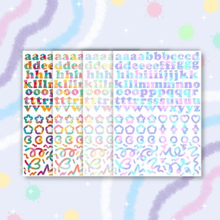 Abstract Alphabet Stickers For Polco Journal Scrapbook Etc Shopee Philippines