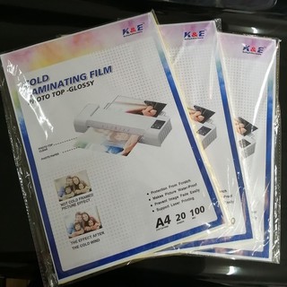 (Photo Top)A4 Cold Lamination Film 20sheets Protector/waterproof film Support Laser Printer Printing