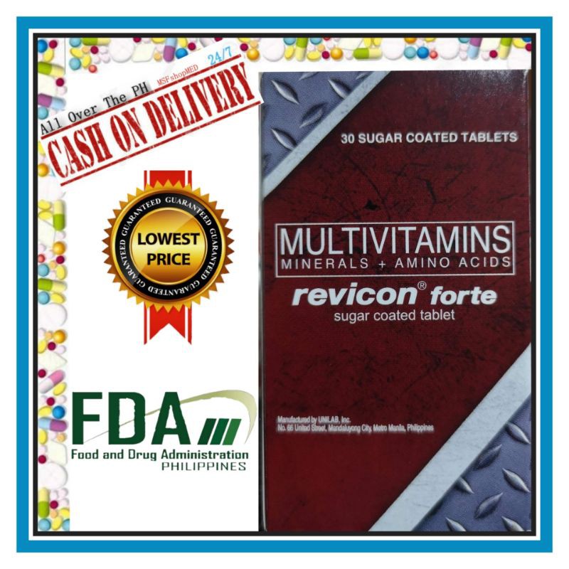 REVICON FORTE MULTIVITAMINS MINERALS + AMINO ACIDS 30 Tablet Shopee