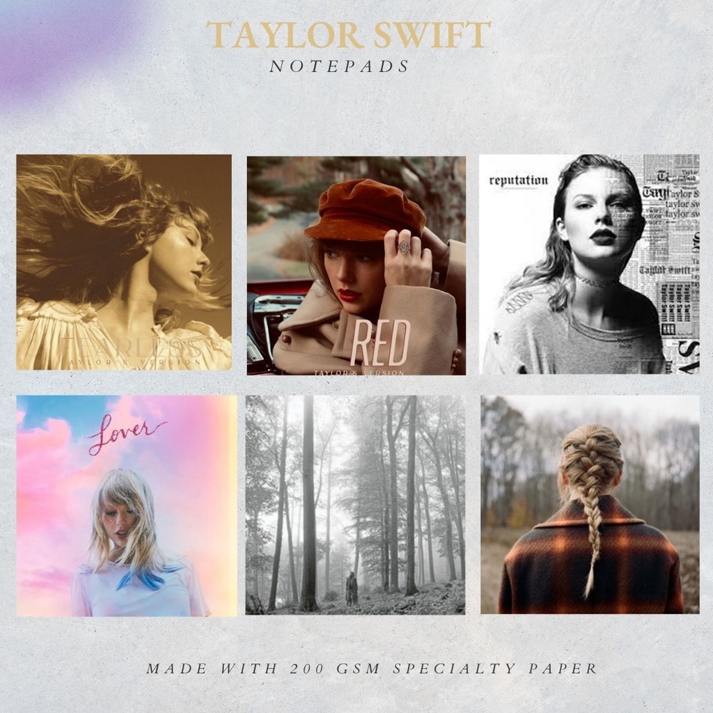 TAYLOR SWIFT notepads| xoxo,carly | Shopee Philippines