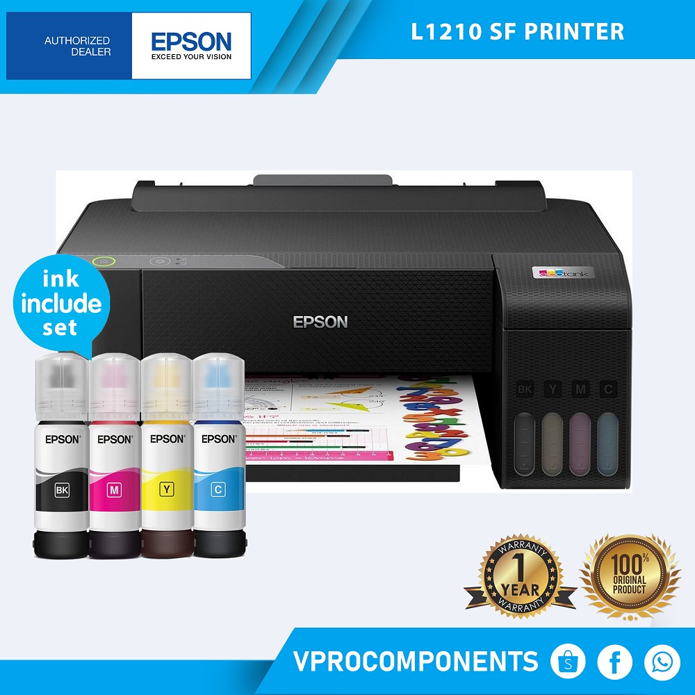Epson Ecotank L1210 A4 Ink Tank Printer Single Funchtion Printer Shopee Philippines 5554