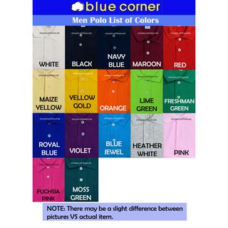 3XL 4XL 5XL BLUE CORNER MEN POLO SHIRT COMFORT WEAR ^ | Shopee Philippines