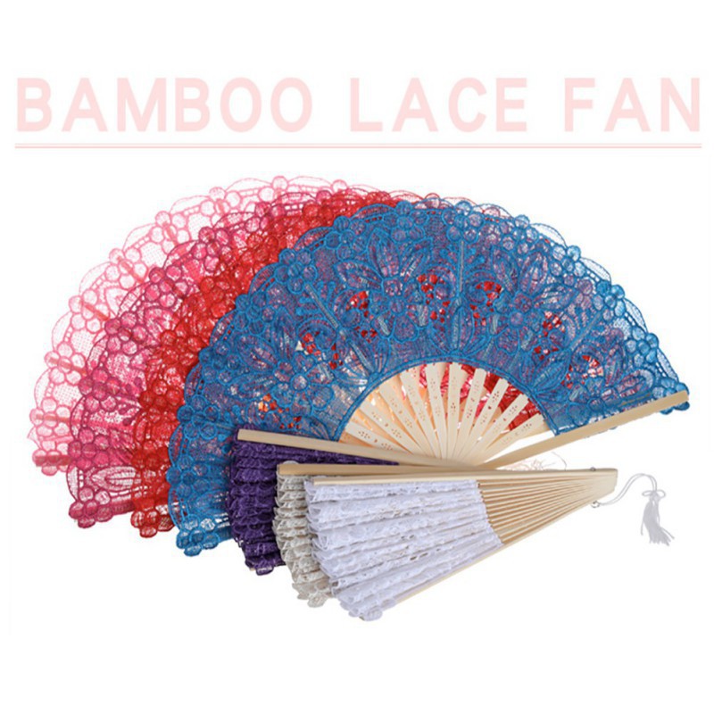 cheap lace fans weddings