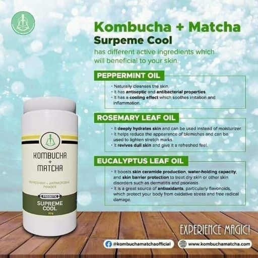 KOMBUCHA+MATCHA SUPREME COOL POWDER 20g Shopee Philippines