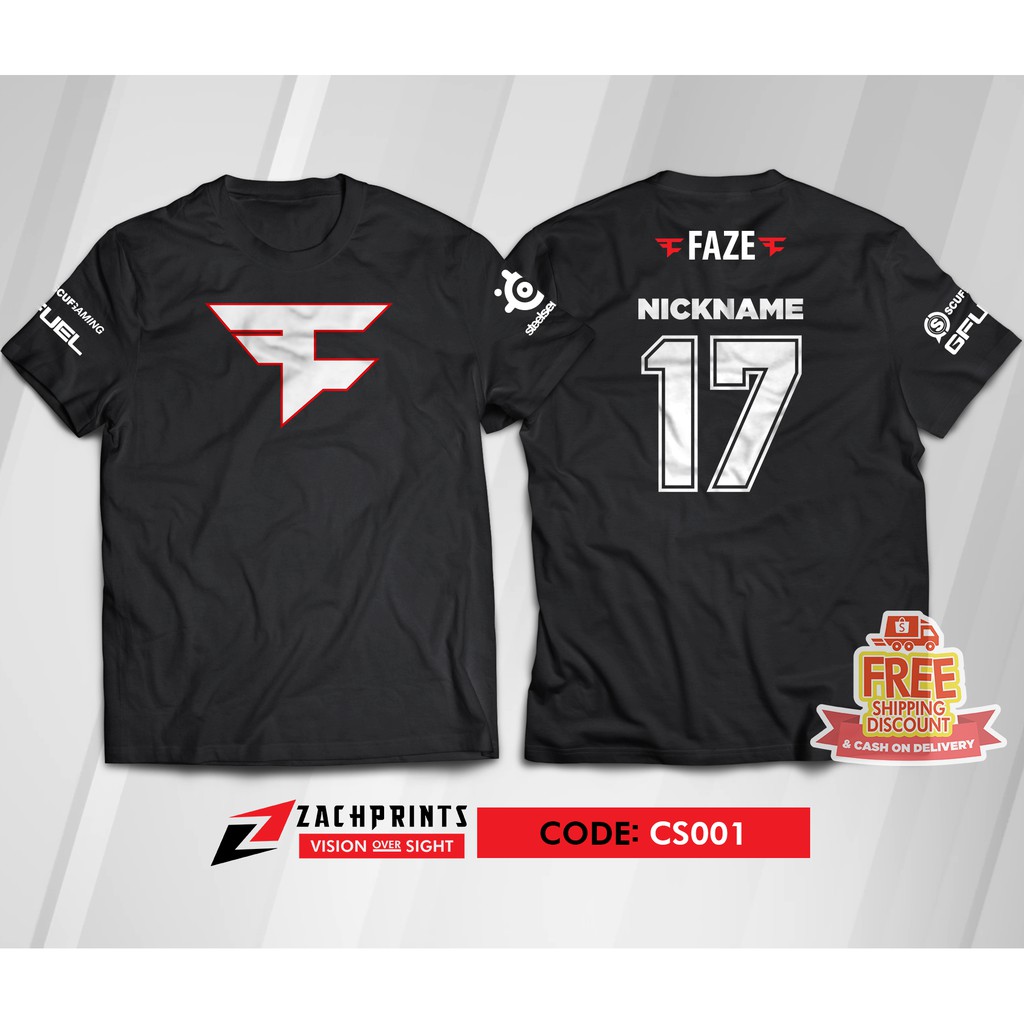 custom faze clan jersey