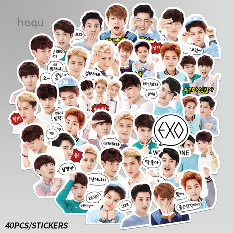 cute cartoon exo stickers stationery stickers paper craft decoration