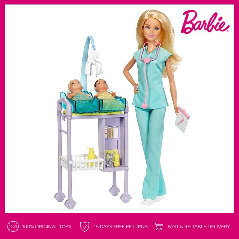 barbie doctor playset