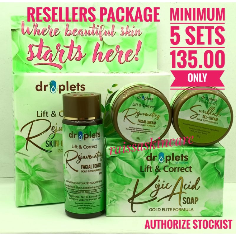 Droplets Rejuvenating Facial Set (new packaging)FDA APPROVED Shopee