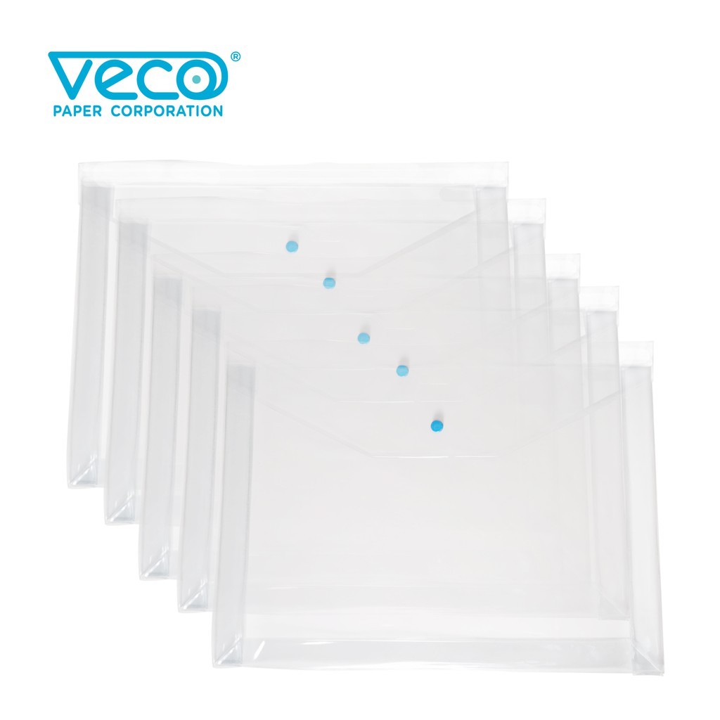 Veco Plastic Envelope Expanding in with snap button (5pcs) Shopee