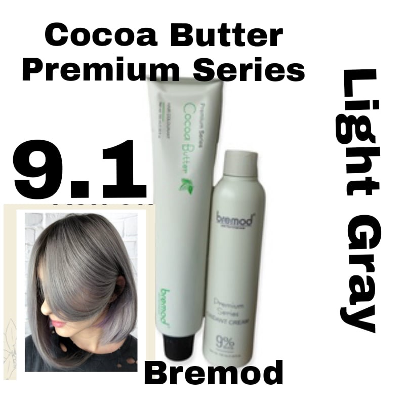 Bremod Premium Series Cocoa Butter Hair Color With Oxidizer 91 Light