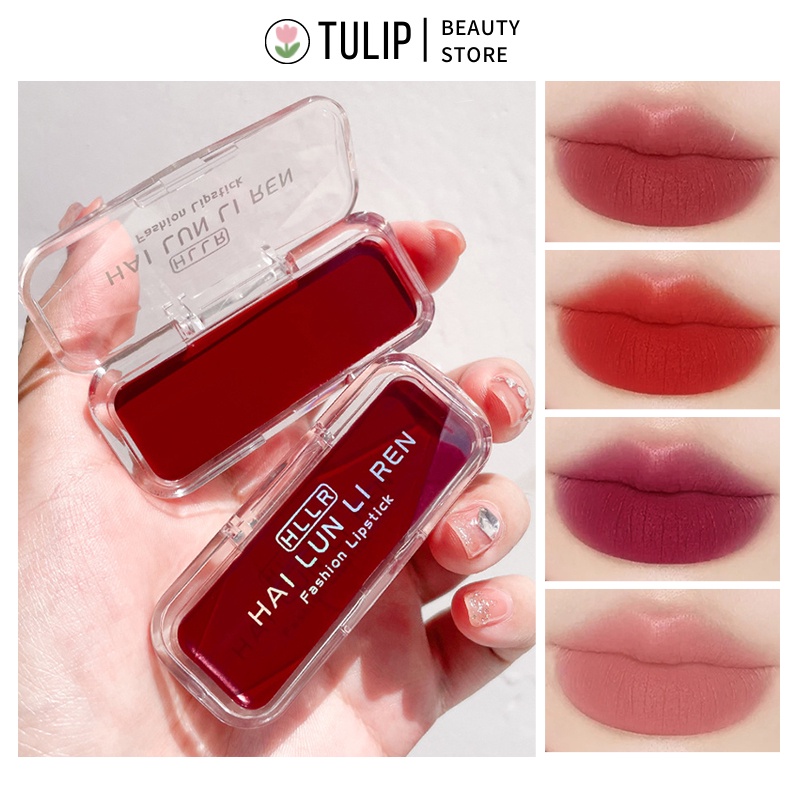 TULIP Lip Mud Velvet Matte Lip Tint Long-Lasting Moisturizing Lipstick Mousse Tint Blusher ...