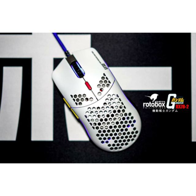 Custom Glorious Model O Mouse Gundam Rx 78 Theme Blue Ascended Cord V2 Shopee Philippines