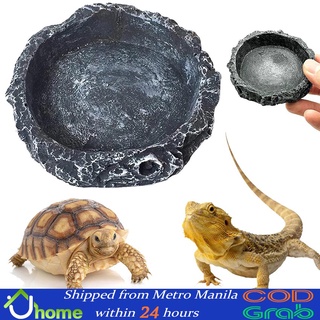 【SOYACAR】Pets Feeding Plate Reptile Feeding Bowl Vivarium Food Water Dish Resin Bowl Breeding Tray
