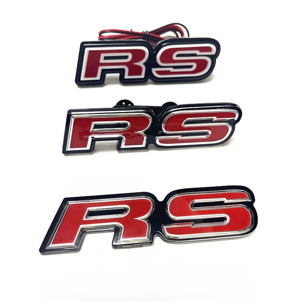 New FIT JAZZ GK5 Civic Red Metal RS Logo Front Grille Emblem Rear ...