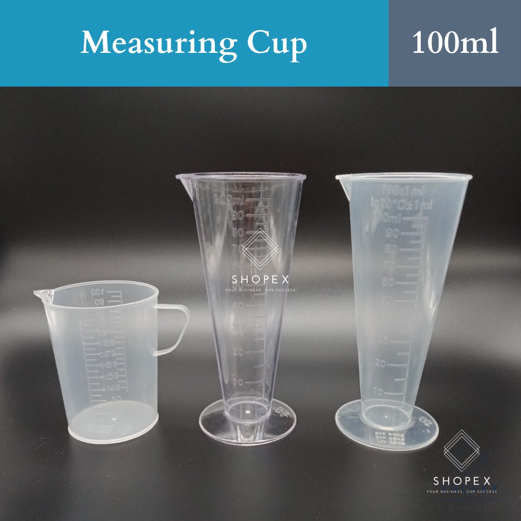 100 ML Measuring Cup (100 CC) Clear Scale/ Jigger/ Pour Spout Measuring ...