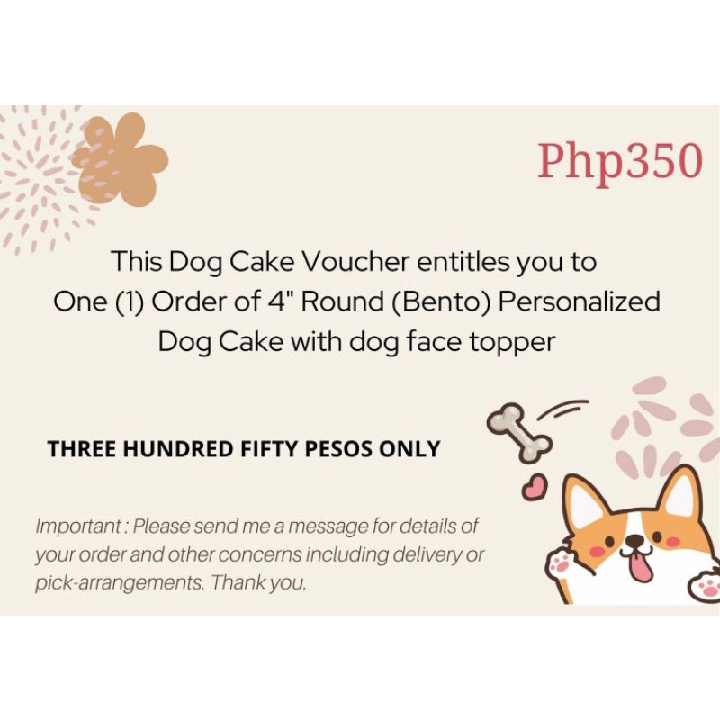 Bento size Personalized Dog Cake