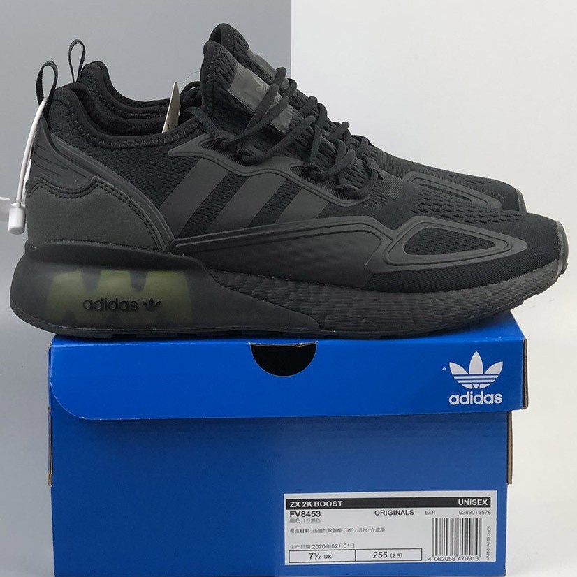 Adidas Zx 2K Boost Black Solar Yellow Mens Sports Running Shoes Fv8453  Black Sneakers 39 46 Shoes | Shopee Philippines
