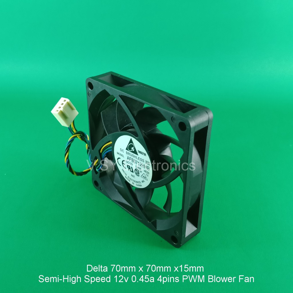 Delta 12vdc 0.45a 70mm Semi High Speed Cooling Fan Case Fan CPU Fan