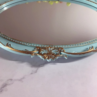 COD Oval Vintage Decorative Wall Mirror Jewelry Dresser Organizer Tray Cosmetics Storage Tray #8