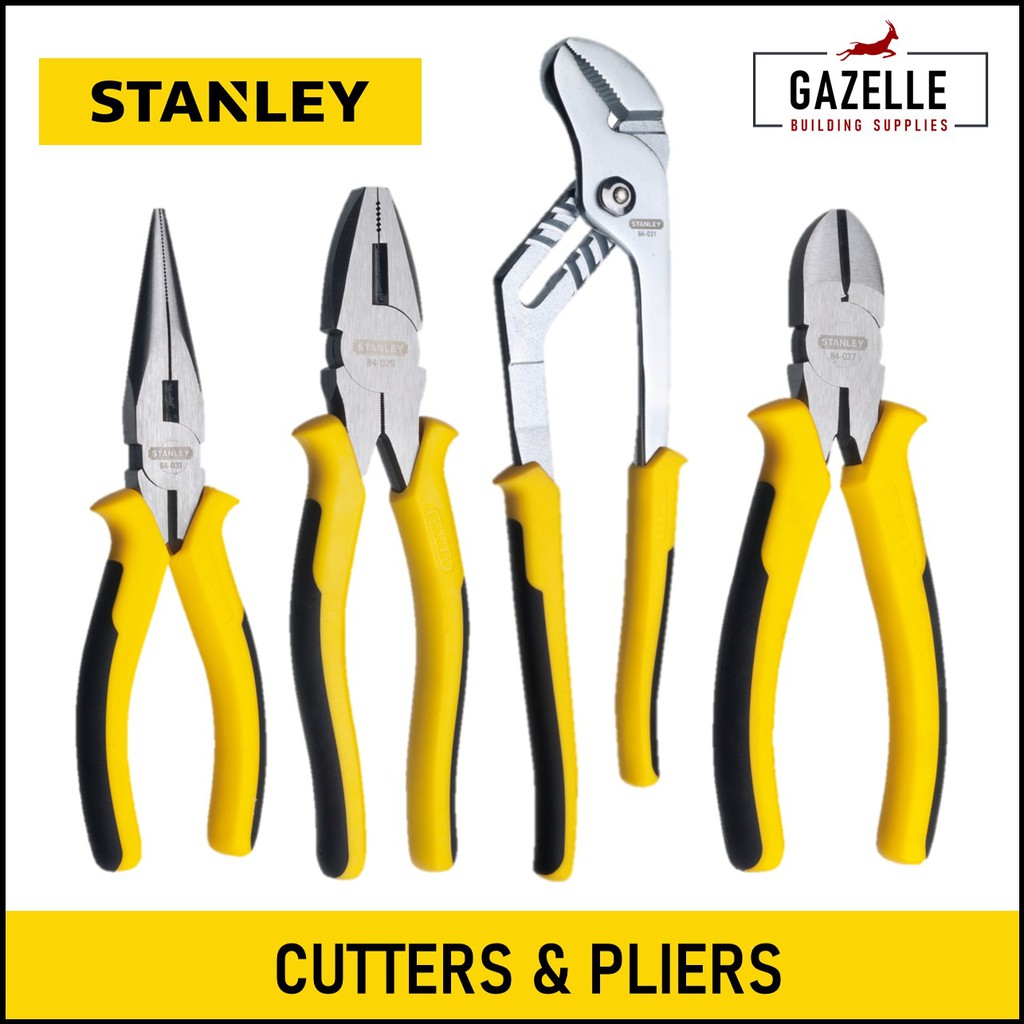 Stanley Combination Pliers Cutters Dynagrip Diagonal Cutting / Long Nose / Linesman / Groove