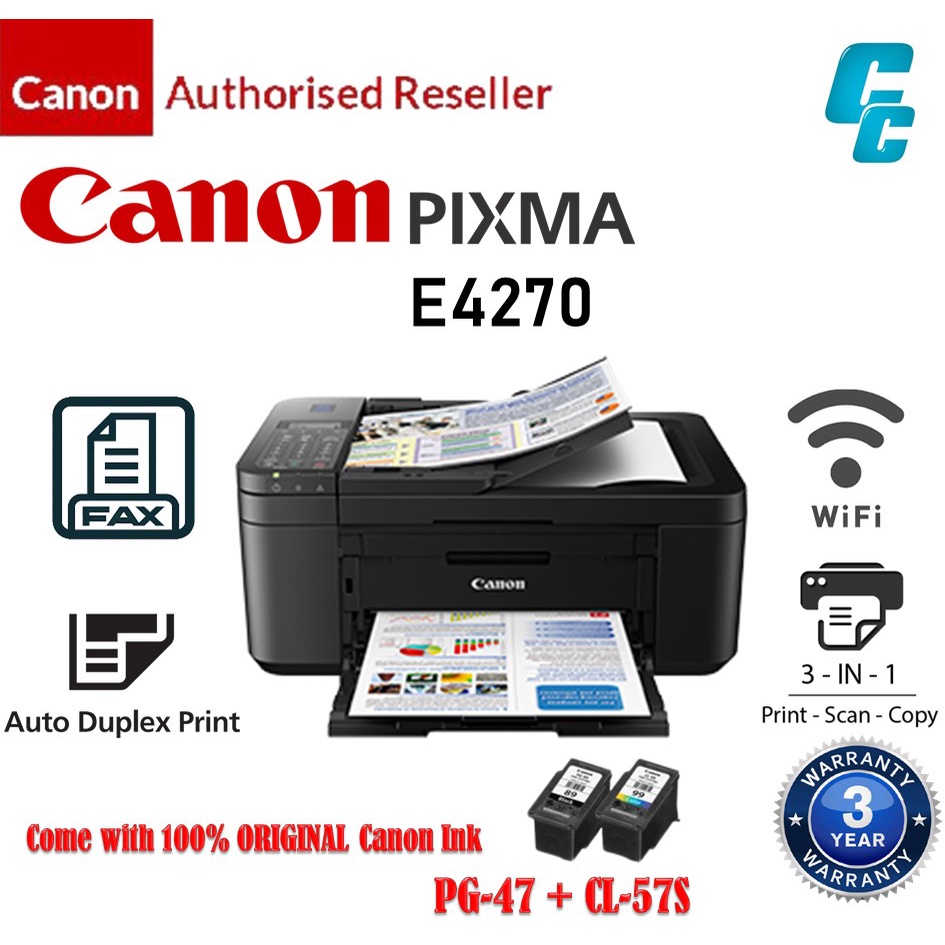 CANON PIXMA E4270 AIO WIFI PRINTER Print/Scan/Copy/Fax Shopee Philippines