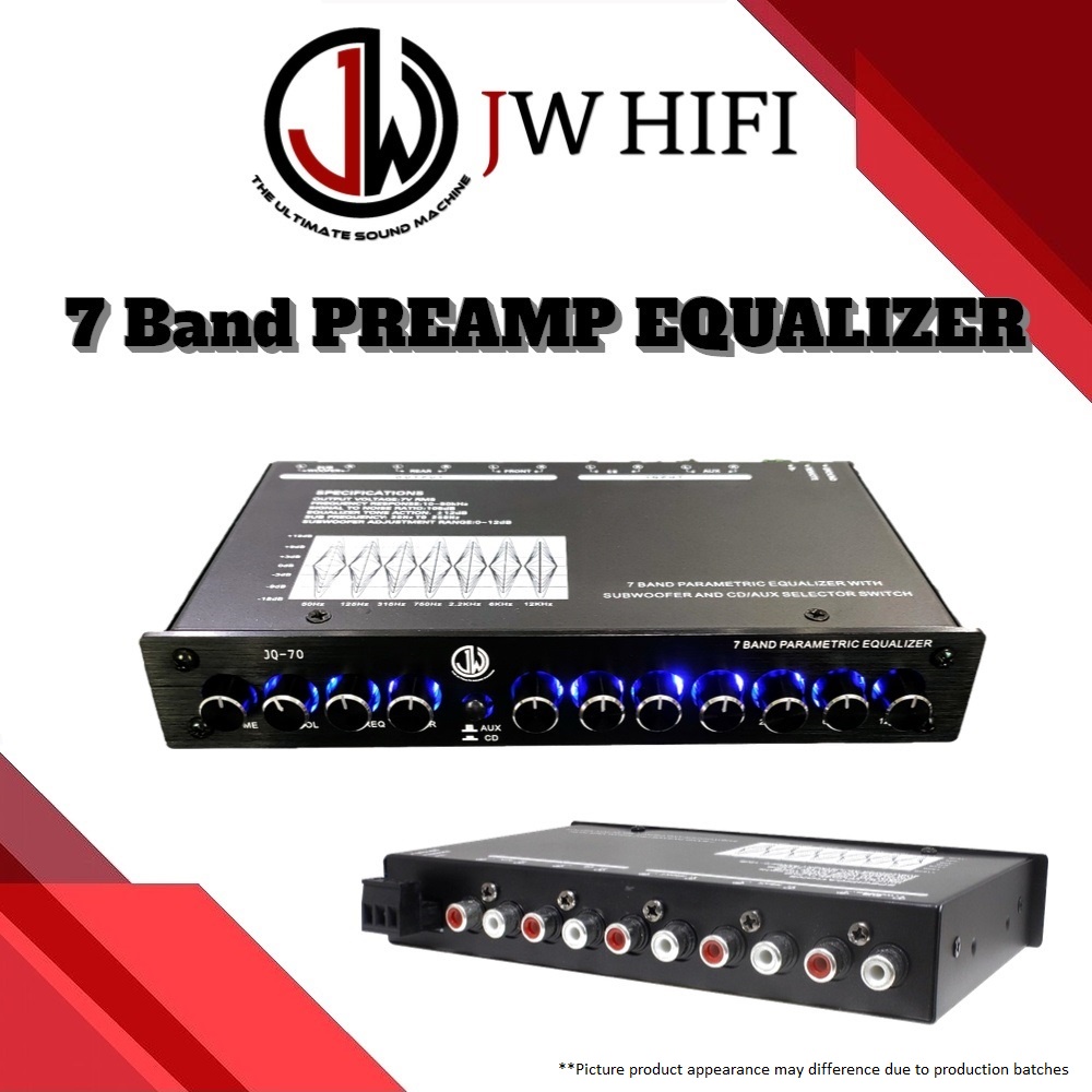 SWISS LINE SQ700 / JW 7 BAND Band Preamp Parametric Preamp Car Pre amp