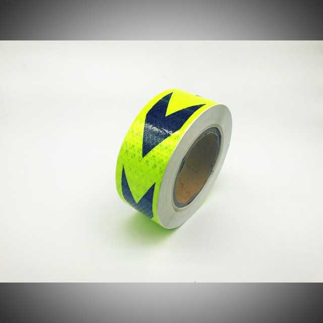 Reflectorized tape black and neon green