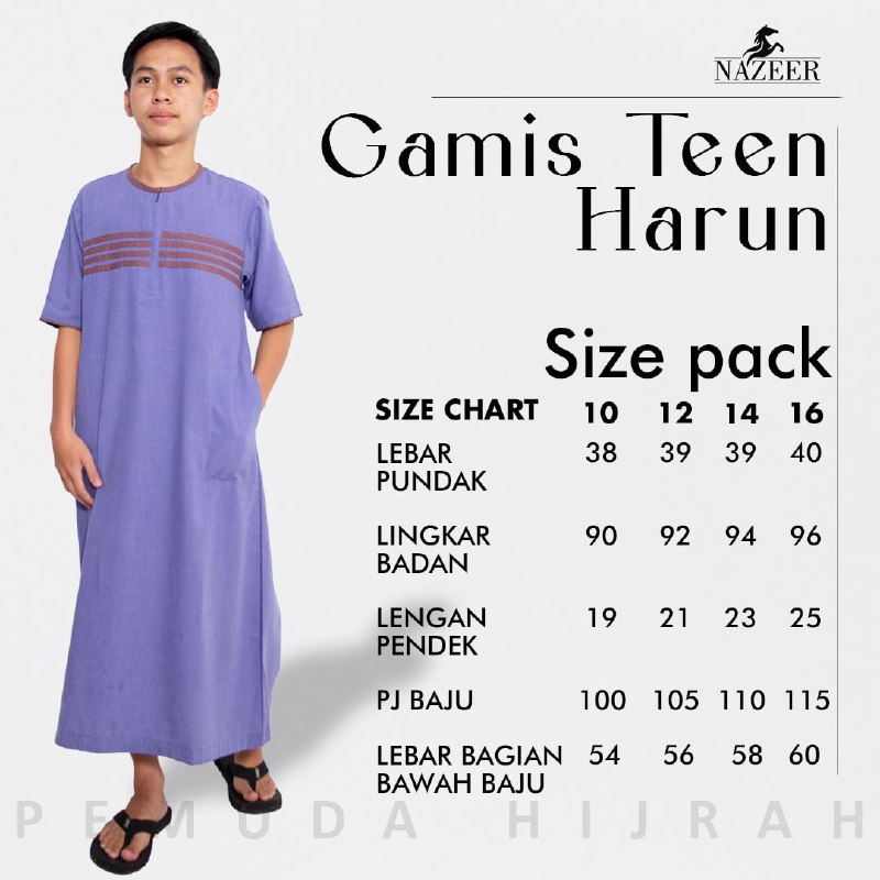 Nazeer Teen Harun Cool Teenage Robes / Teenagers Robes Ikhwan / Male