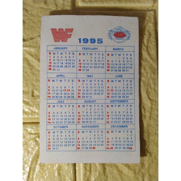 Vintage Wwf Collectable 1995 Calendar Cards Shopee Philippines