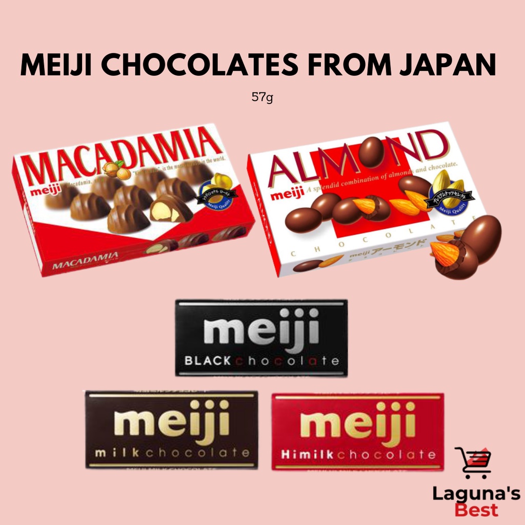 Meiji Chocolates from Japan Macadamia 63g / Almond 74g / Fujiya