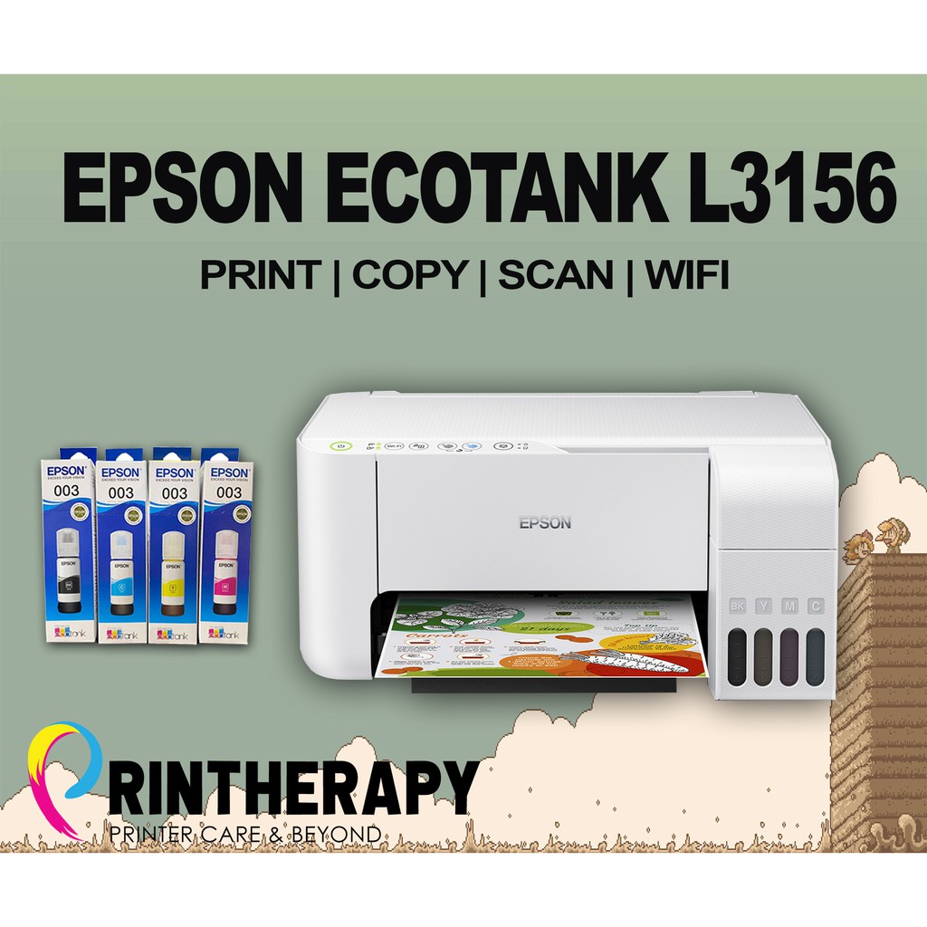 Epson EcoTank L3156 WiFi AllinOne Ink Tank Printer Shopee Philippines