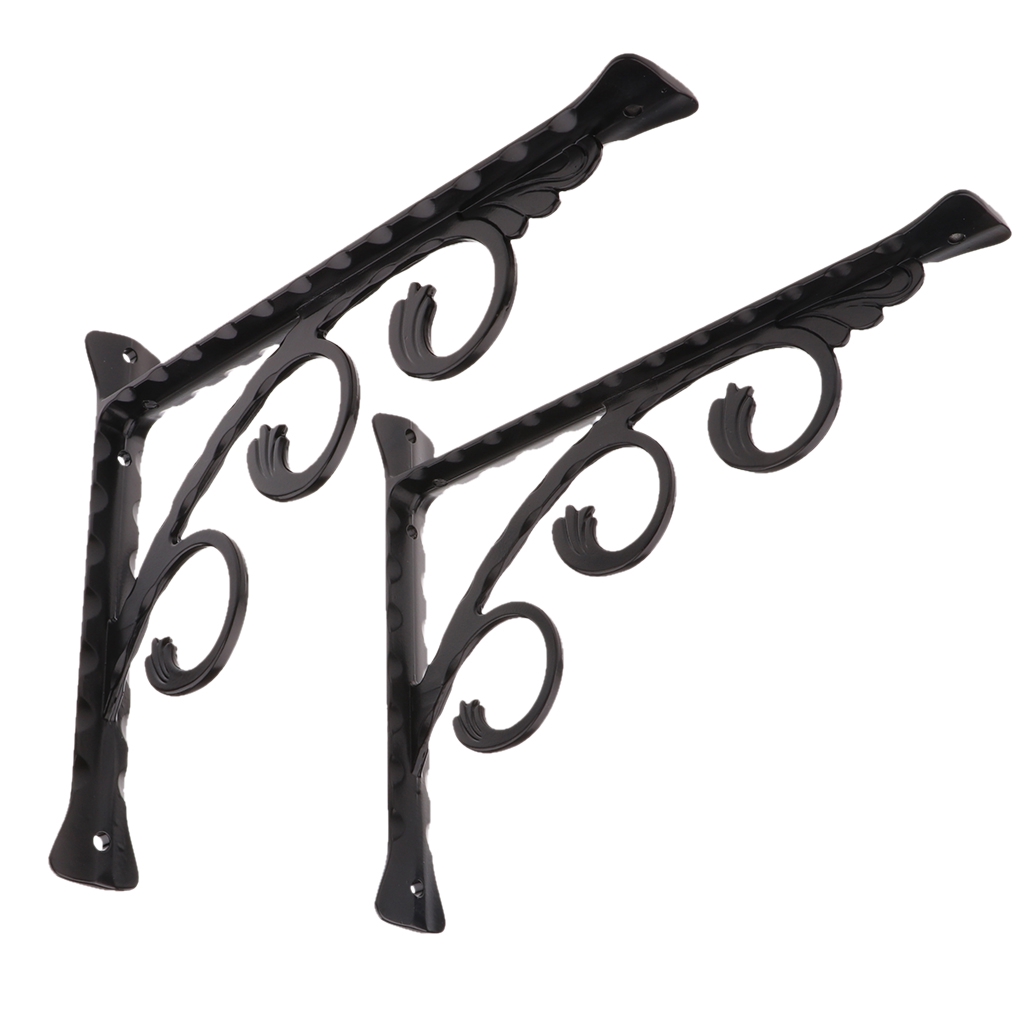2pcs Wall Hanging Heavy Duty Shelf Bracket for Home Store Bar Hotel 25x20cm Hooks, Brackets & Curtain Rods Hardware