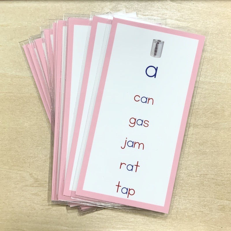 Montessori Pink Series Word List Cvc Words Shopee Philippines