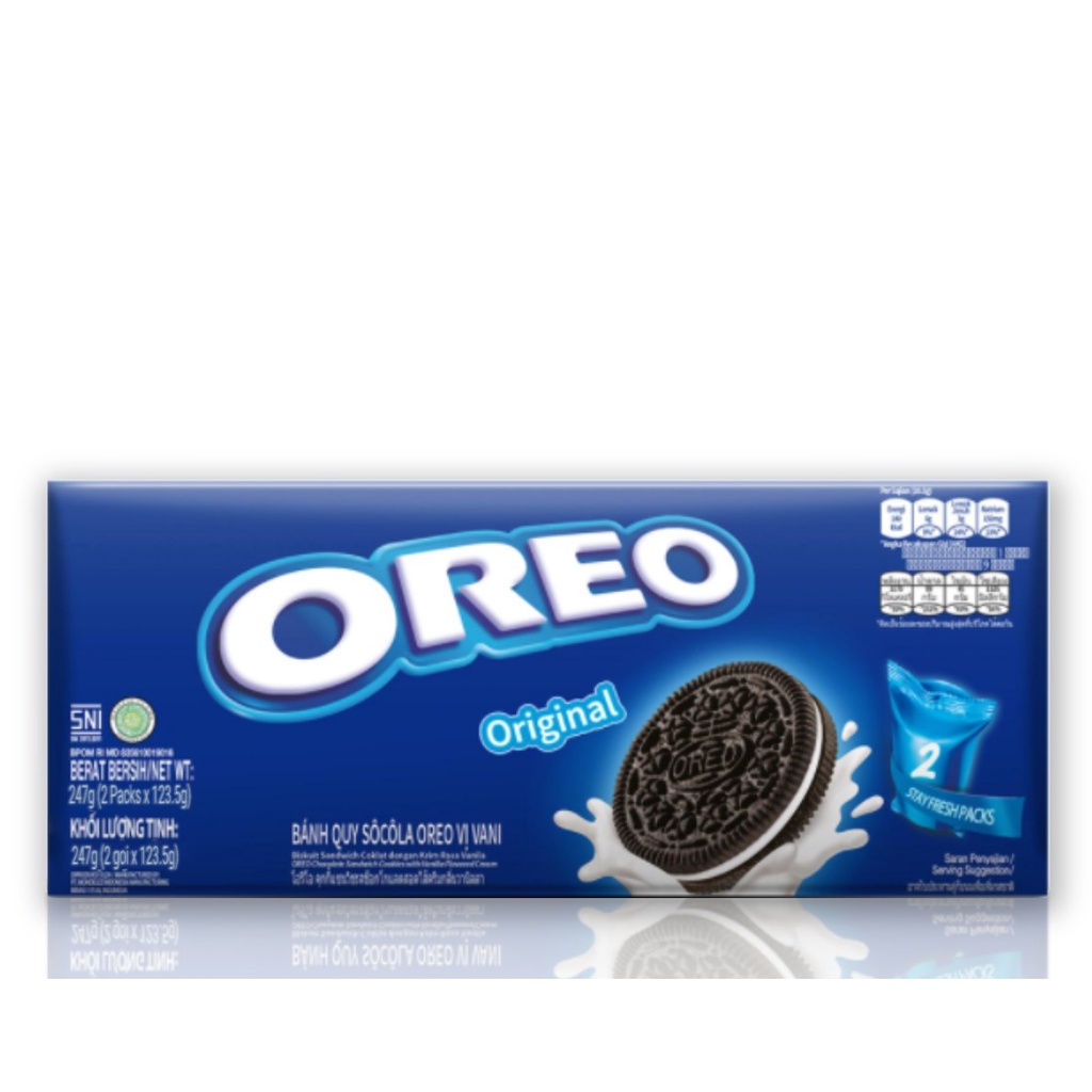 Oreo Vanilla Sandwich Cookies 2 x 123.5g Shopee Philippines