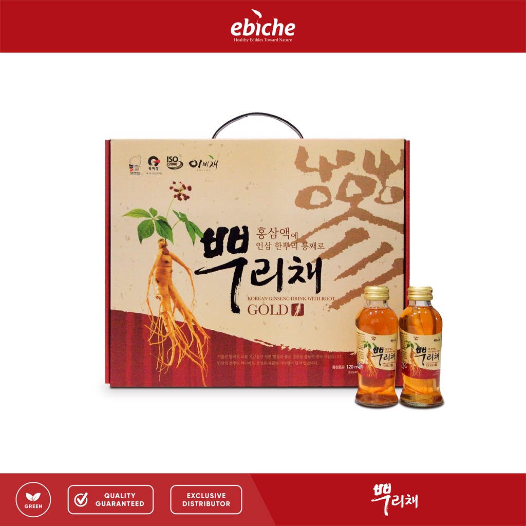 Ebiche Bburiche Korean Red Ginseng Drink with Root Gift Package Shopee Philippines