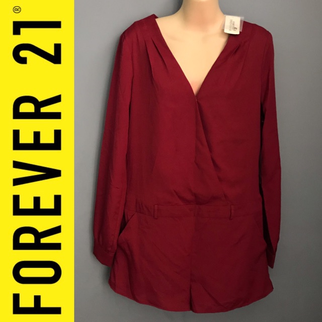 forever 21 burgundy jumpsuit