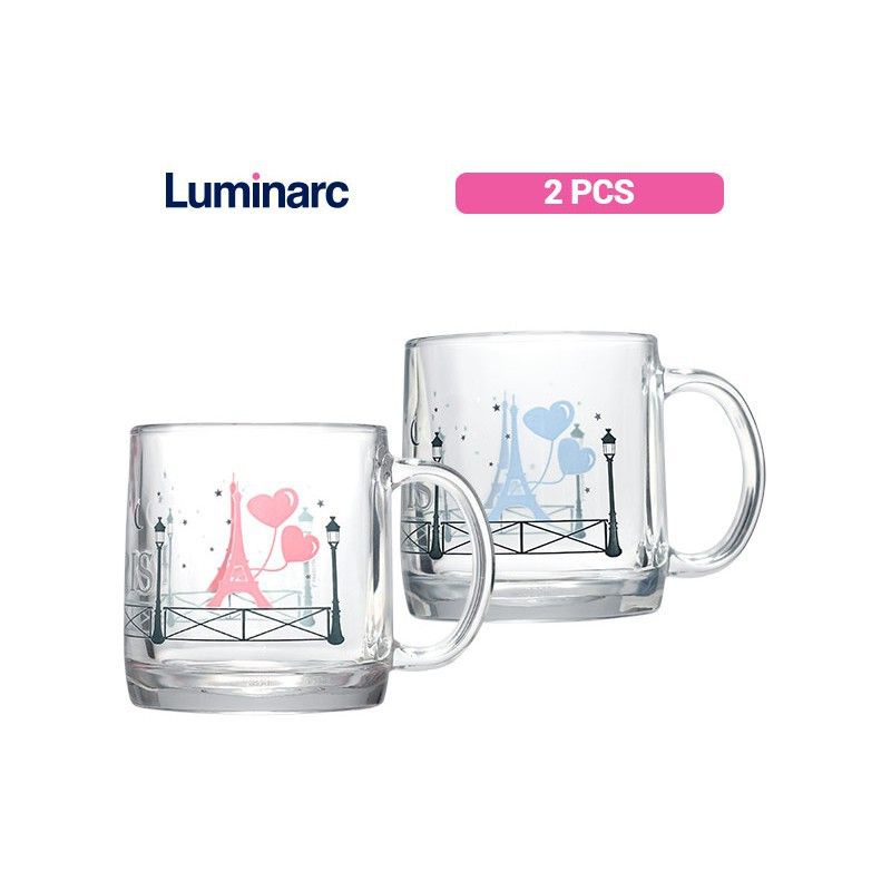 Luminarc Nordic Valentine's Day Glass / Cup 2Pcs L9047 Shopee