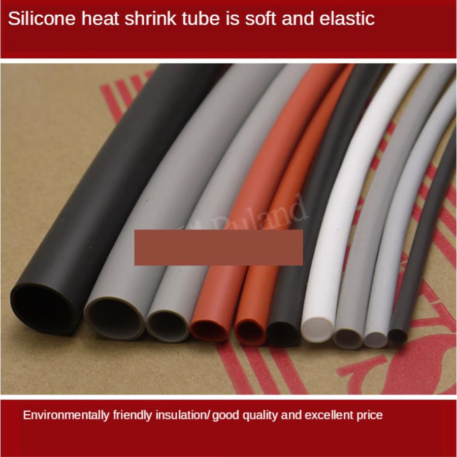 2Meters Silicone Heat Shrink Tube 1mm~5.5mm Diameter Flexible Cable 1.5 Mm Heat Shrink Tubing