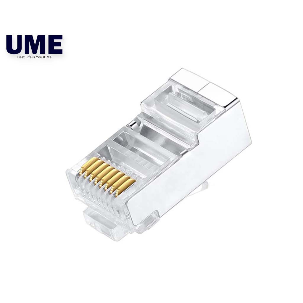 1PC, UME RJ45 CAT5 RJ-45 Modular Plug Cable LAN Connector 8pin 8P8C | Shopee Philippines