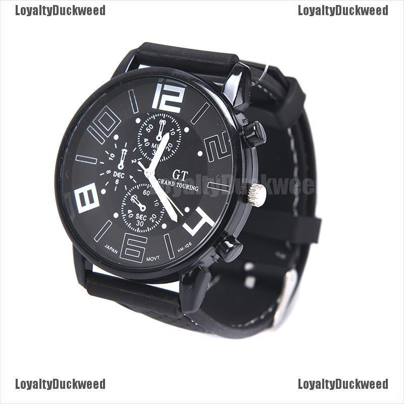 casual quartz analog silicone stainless steel dial sports wristwatch