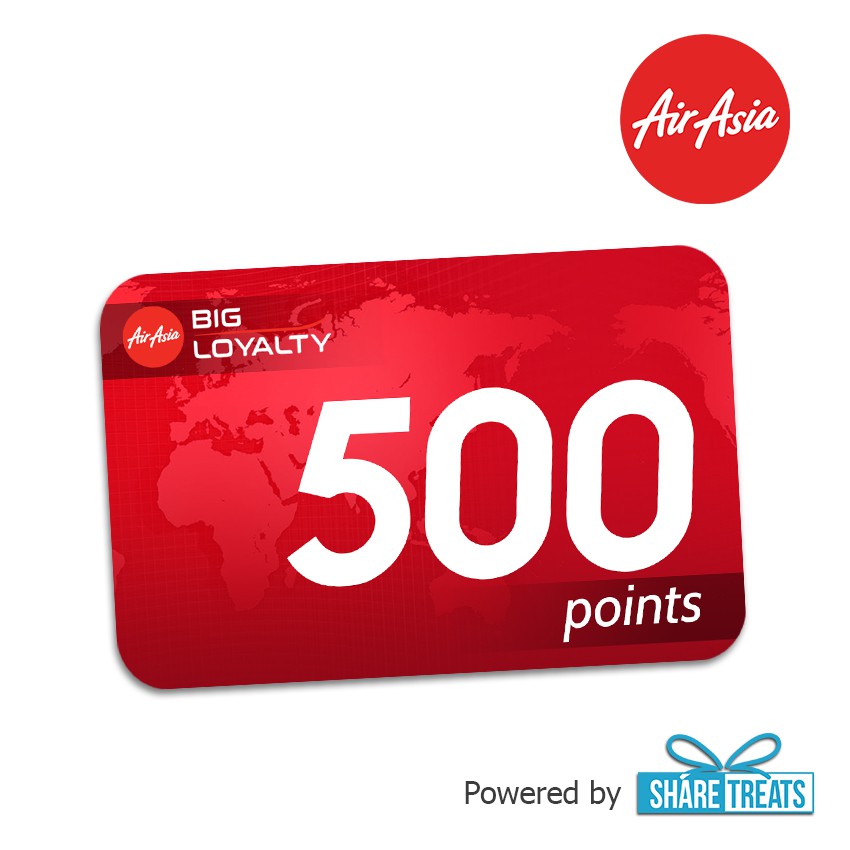 AirAsia BIG LOYALTY 500 Points (SMS eVoucher) | Shopee ...