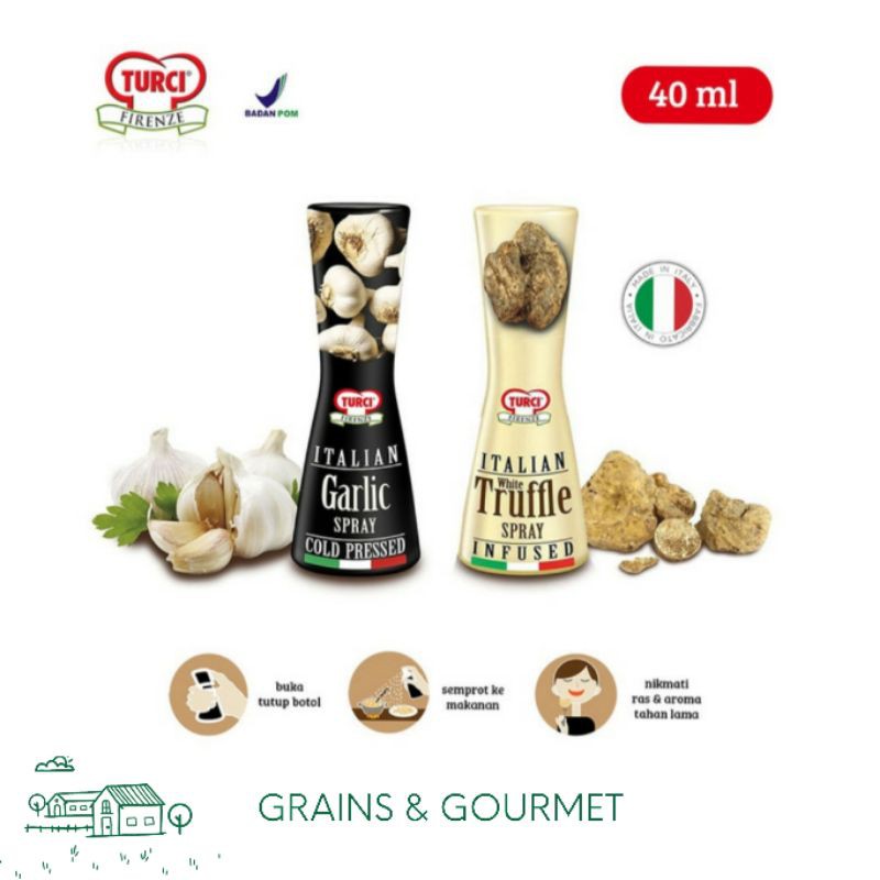 Turci Cold Pressed Spices Spray (Truffle / Garlic / Rosemary / Basil