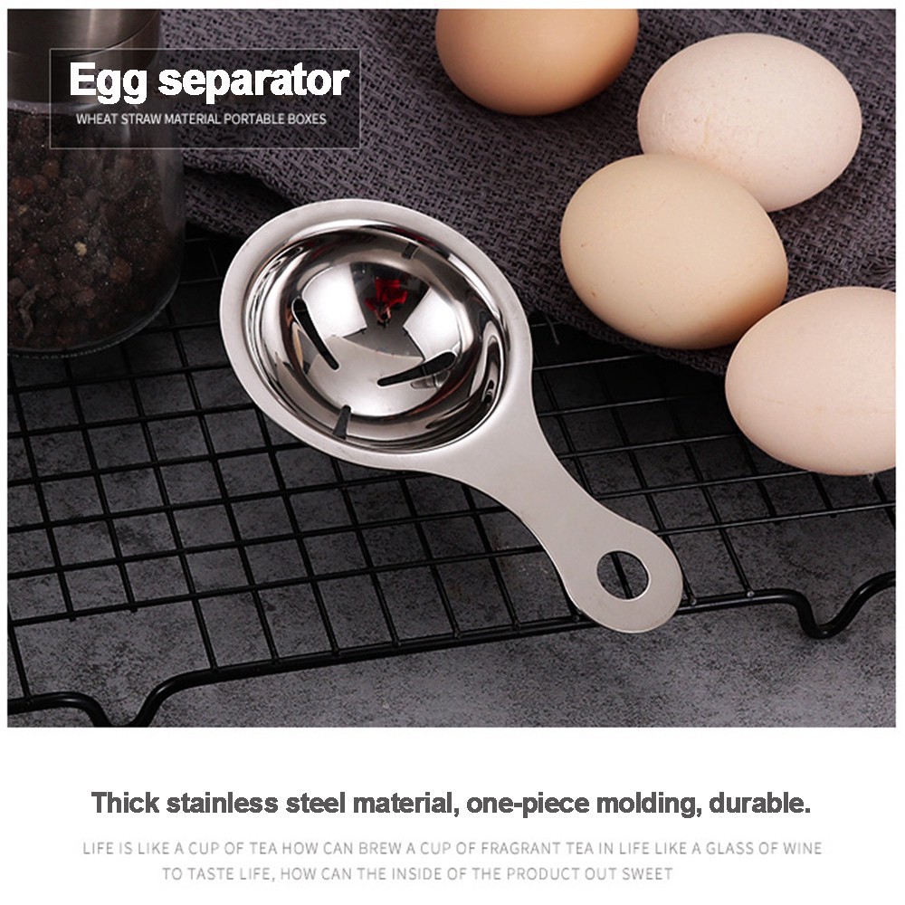 Stainless Steel Egg Yolk Separator Sieve Kitchen Gadget Cooking Tool