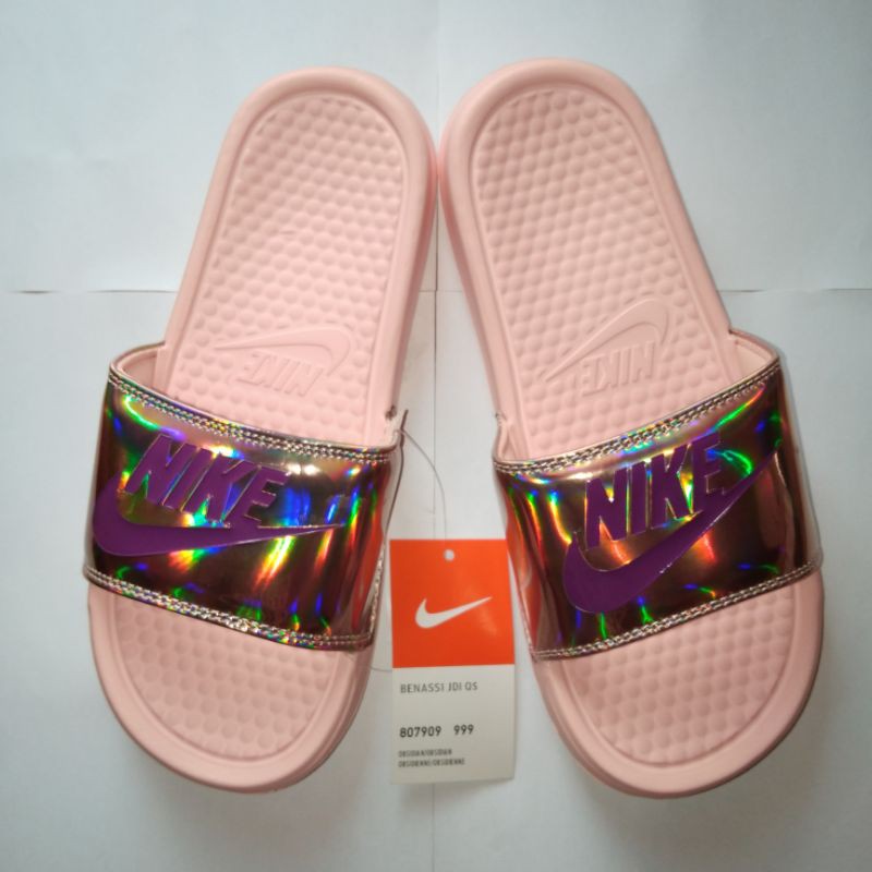 nike slides holographic