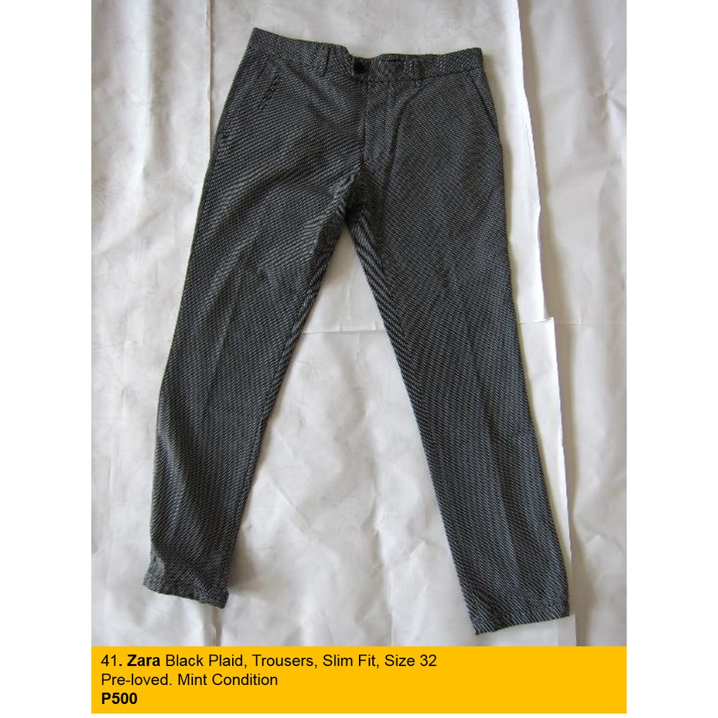 zara mens checkered pants