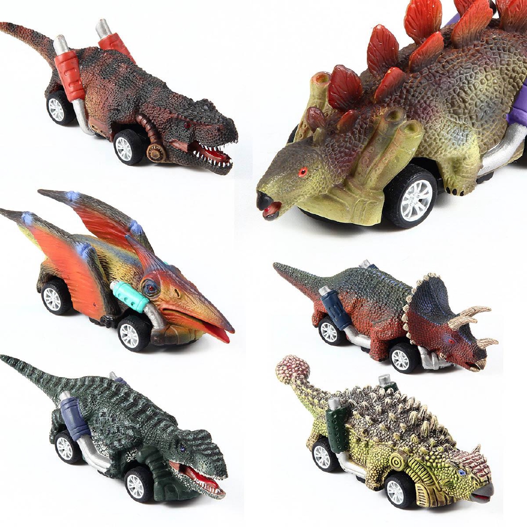 dinosaur pull back car