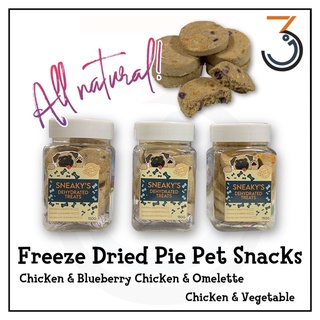 Freeze Dried Double Flavor Pet Pie Treats for Dogs Cats Puppies Kittens