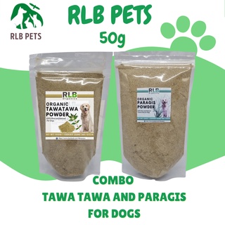 50 grams Tawa Tawa Powder for Dogs and 50 grams Paragis Powder for Dogs - Overall Health Food Topper